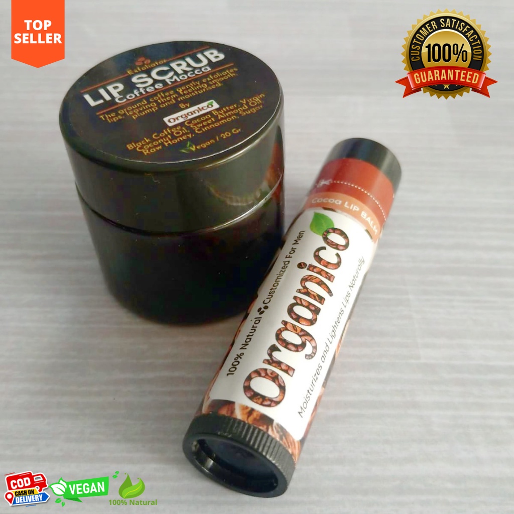 Lip Balm Organico dan Lip Scrub Coffee Mocca Paket Hemat