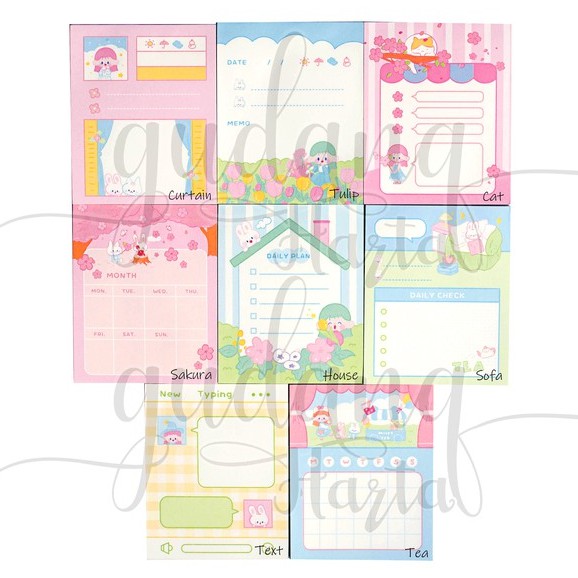 Memo Sakura Dairy Memopad Bunga Indah Unik DIY Scrapbook GH 301217