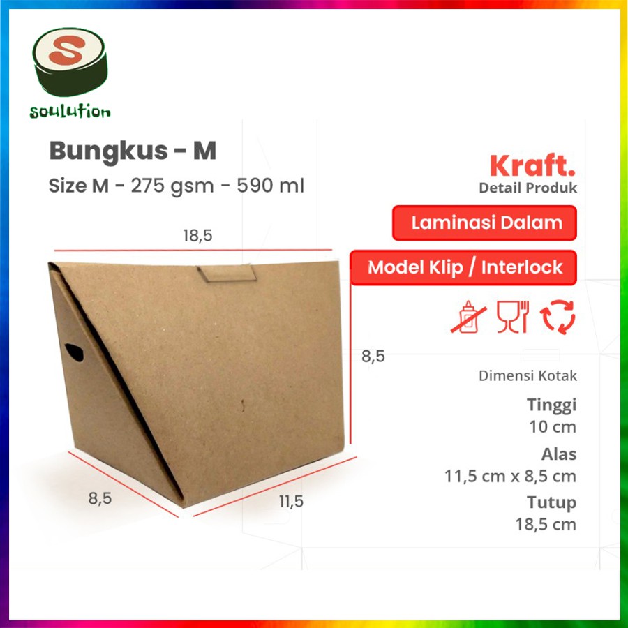 

Kertas Bungkus Nasi Nasi Kotak Nasi Box Praktis Simpel Kekinian-Size M isi 100 Lembar