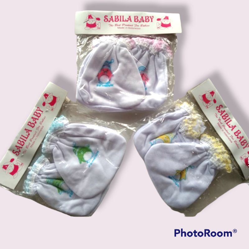 2 in 1 Sarung Tangan dan Kaki Bayi New Born / Kas Kaki Bayi