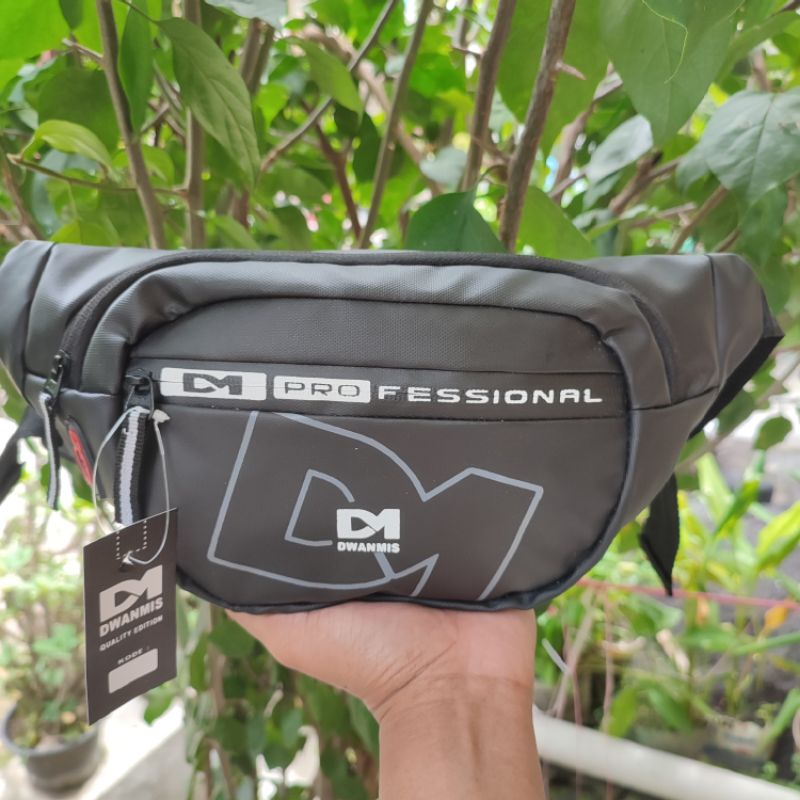 Tas Selempang Pria Distro | Waist Bag Origina Merk DM Waterproof | Tas Pria Konveksi