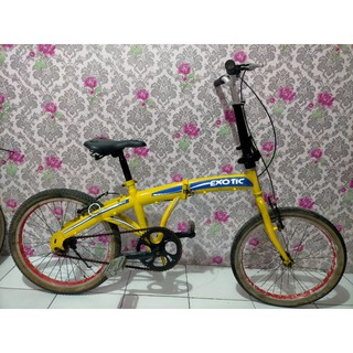  Sepeda  Lipat Second  Repaint Yellow Exotic  Shopee Indonesia