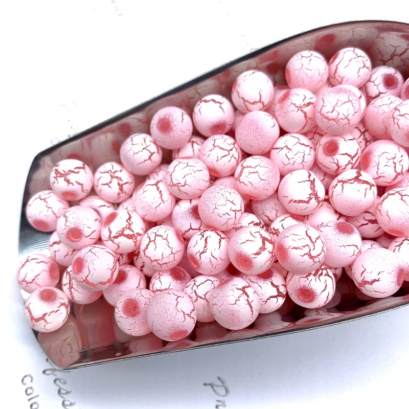 Manik-manik spacer Bahan Akrilik Ukuran 8mm / 10mm Untuk Membuat Perhiasan handmade DIY