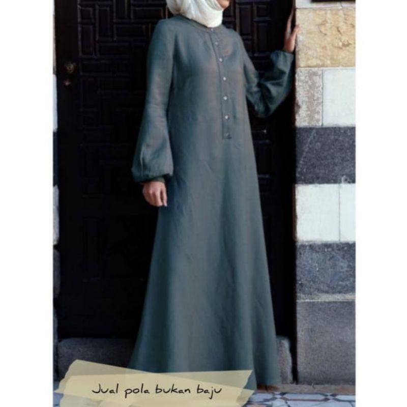 pola instan pola jiplak abaya gamis murah modern