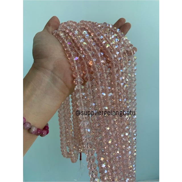 Crystal Ceko PINK BENING 12mm bahan kerajinan craft umkm diy kreasi