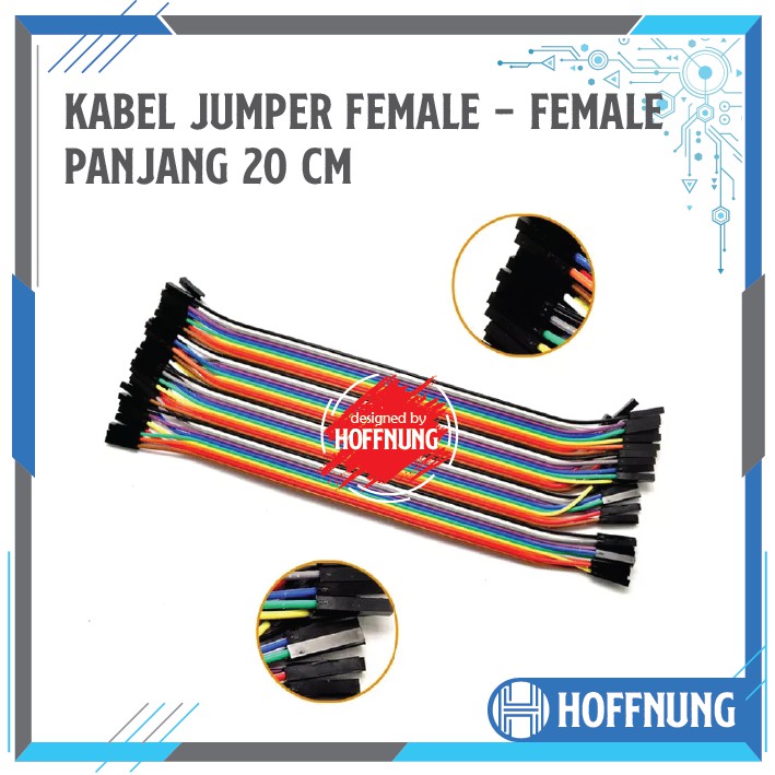 Kabel Dupont Jumper Pelangi Arduino Female To Female 20cm