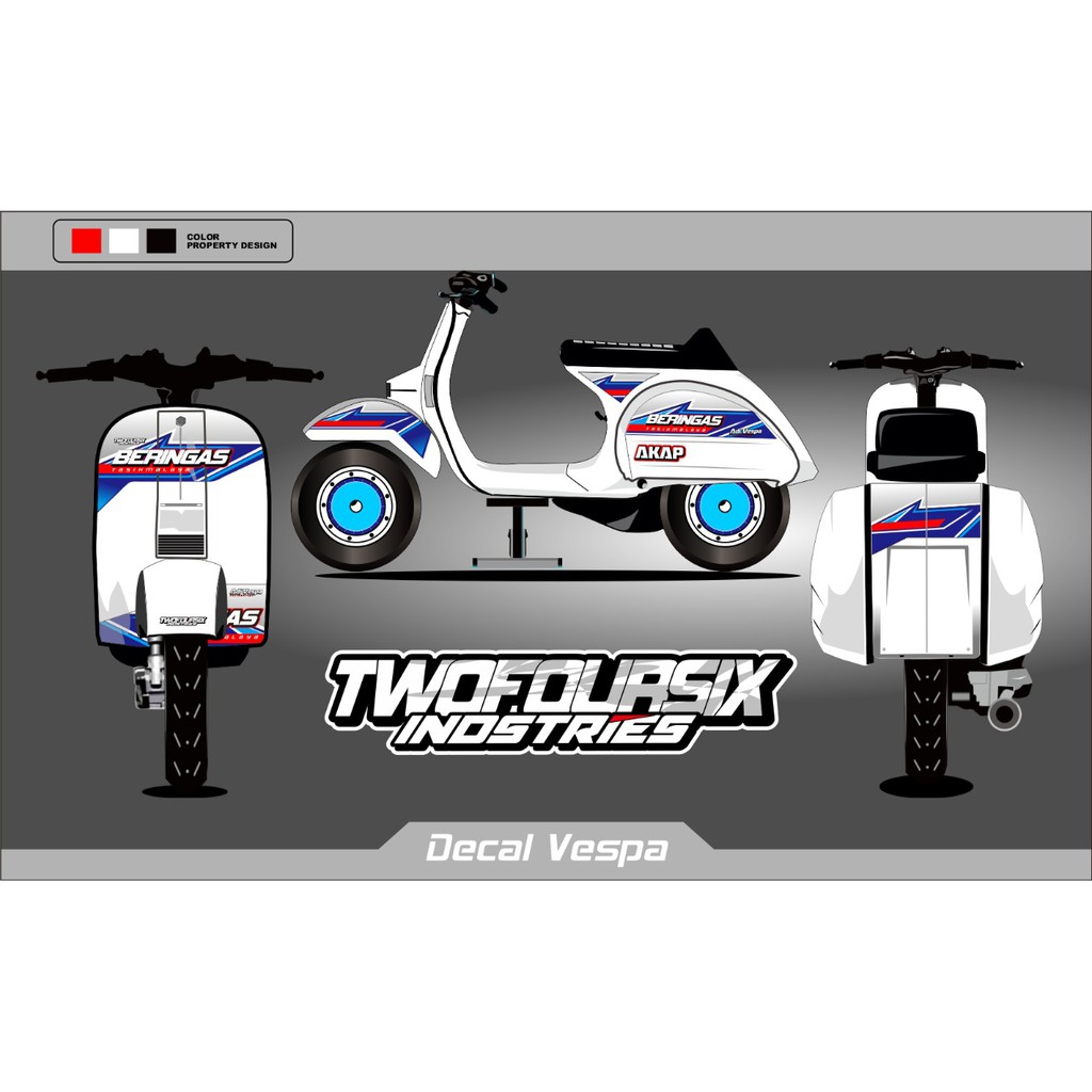 STIKER VESPA STRIPING VESPA RACING