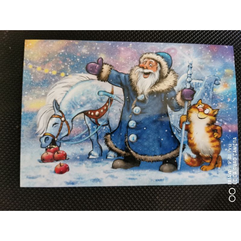 

kartu pos natal bluecat/bluecat Christmas postcard