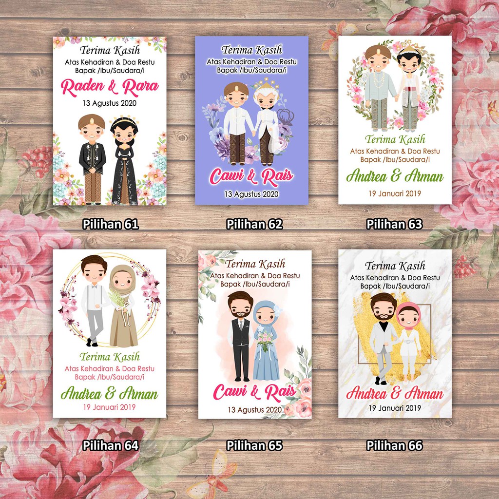 Image of Wedding Card VOLUME 1 // Kartu Souvenir / Kartu Ucapan / Kartu Ucapan Terimakasih #0