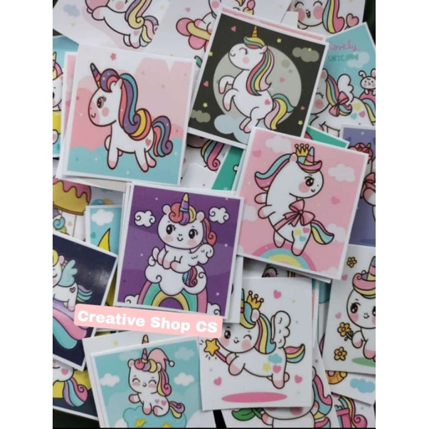 

(ISI 10 STIKER ) STIKER UNICORN /STIKER UNICORN / STICKER AESTHETIC / STIKER TUMBLR / STIKER LUCU / STIKER CUTE / STIKER GLOSSY / STIKER BAGUS
