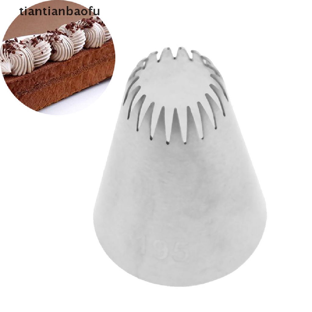 [tiantianbaofu] #195 Cake Head Metal Icing Piping Nozzles Stainless Steel Cake Cream Decor Tip Boutique