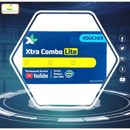 VOUCER KUOTA XL Xtra Combo Lite 4,5 GB - 66 GB 30 HARI