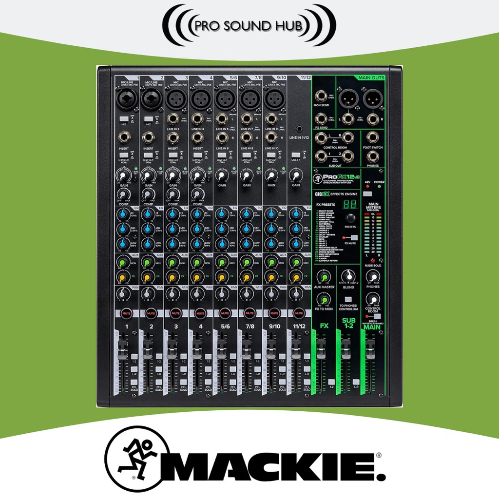Mackie ProFX12v3 ProFX12 v3 Mixer 12 In 6 Channel USB Audio Interface