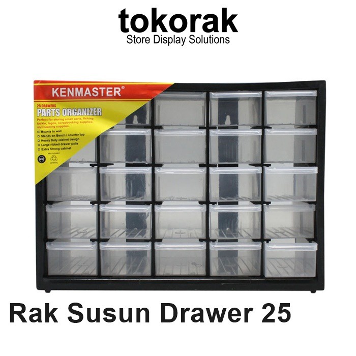 RAK SUSUN DRAWER 25 KENMASTER - SLOT KOTAK SPARE PART LACI ORGANIZER