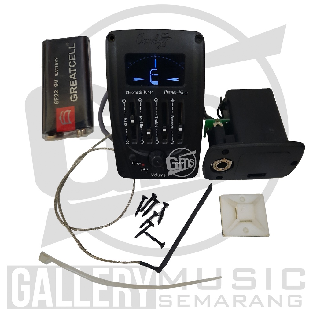 ORIGINAL!!! Preamp Equalizer Tuner Gitar Akustik Elektrik Cowboy Prener New Import (A44)