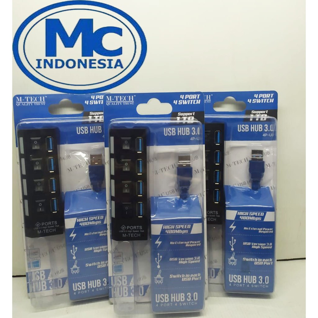 USB HUB M-TECH 4 Port USB 3.0