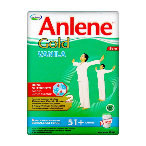 

Anlene Adult Milk Gold Vanila Box 250 Gr