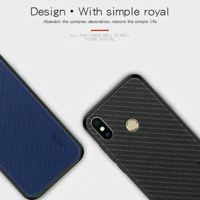Mofi Case Mi A2 / Mi 6X / Mi6 X Original Fabric TPU Soft Case - Hitam
