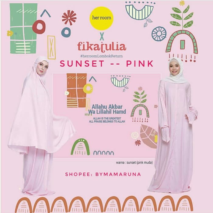 Mukena Travel Herroom - Pink Muda