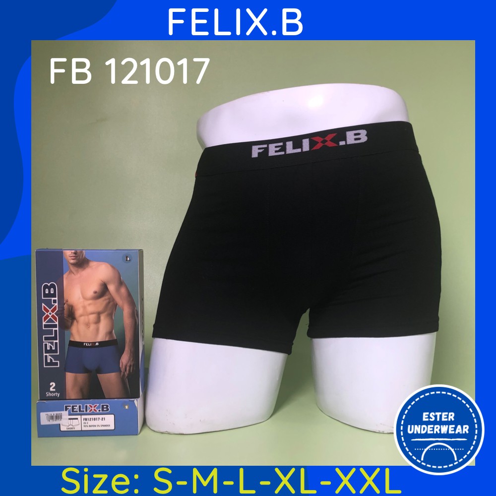 Celana Boxer Pria Felix.B FB 121017 ISI 2 PCS