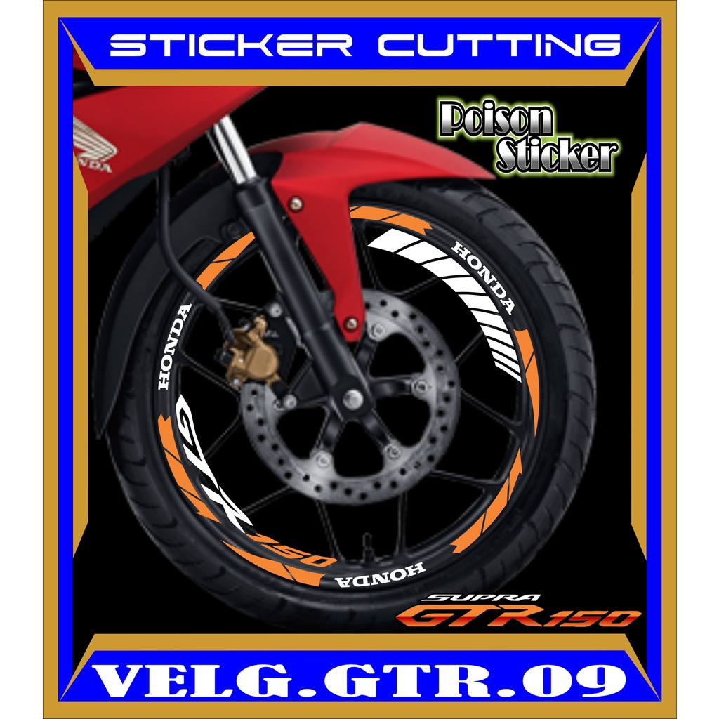 CUTTING STICKER VELG SUPRA GTR - STIKER LIS LIST VARIASI BAN/VELG HONDA SUPRA GTR CODE 09