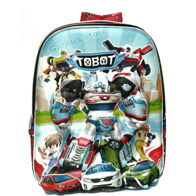 TAS RANSEL ANAK TOBOT LAKI LAKI/ TAS SEKOLAH ANAK LAKI SD / TAS ANAK EMBOS