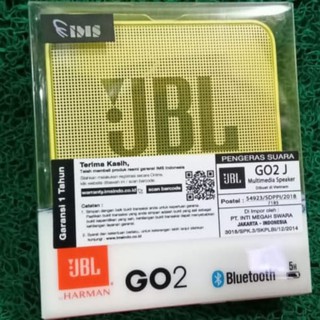 JBL GO 2 Speaker Bluetooth Portable GARANSI RESMI IMS 1 TAHUN NEW