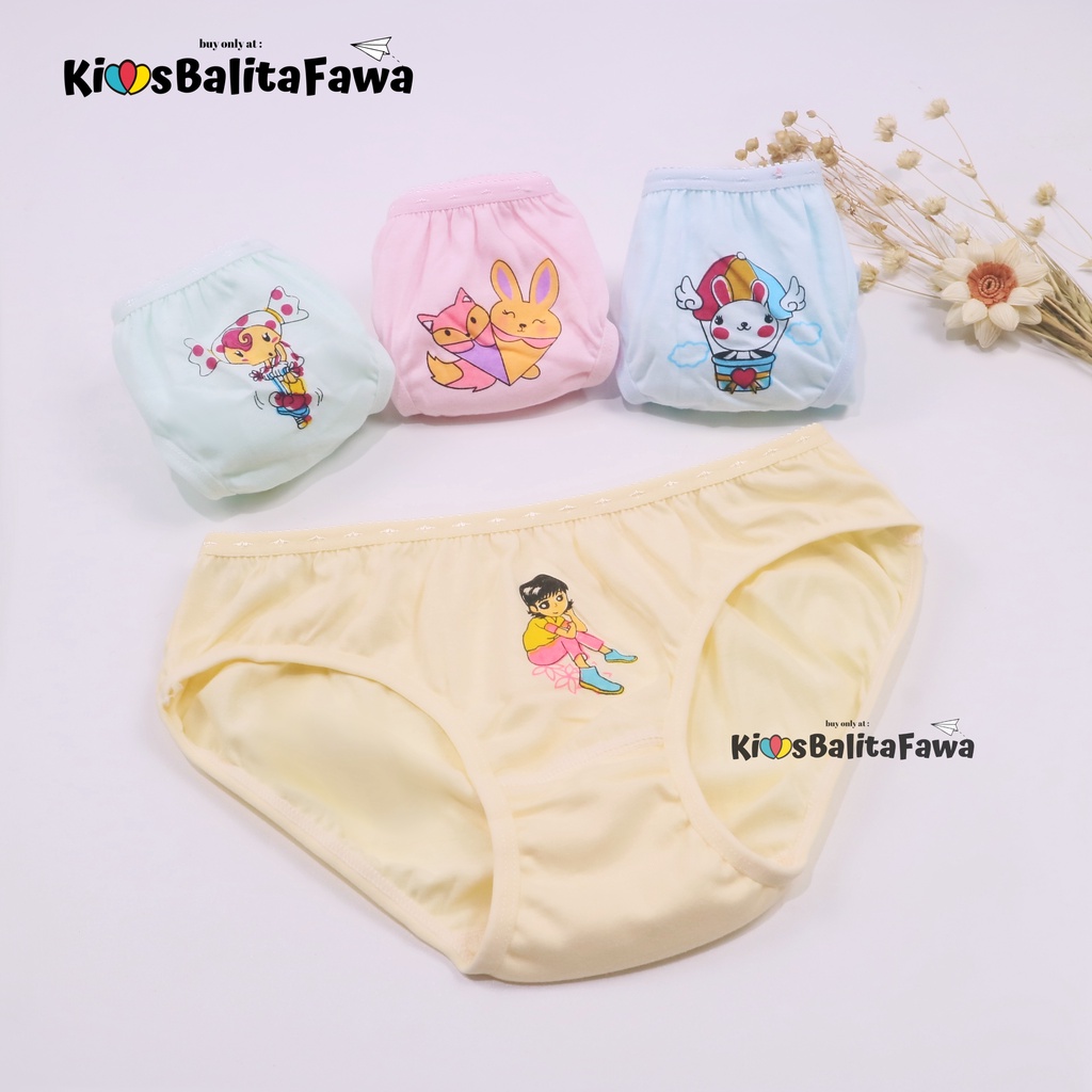 (ISI 6 - 12 pc) Celana Dalam 6-7 Tahun Anak Perempuan / Underwear Kids CD Pakaian Dalam Import