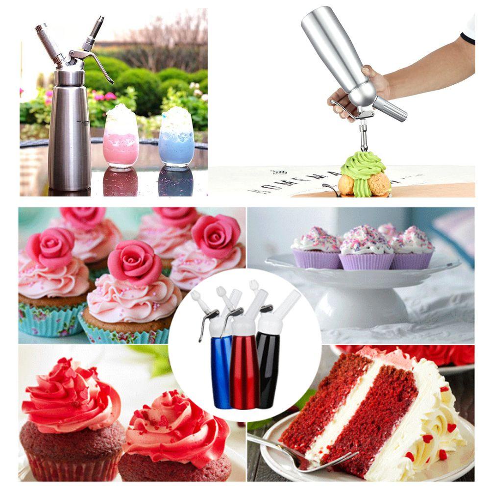 Chookyy Whipped Cream Dispenser Dapur Rumah Rubber Grip 8g Pengisi Daya Krim