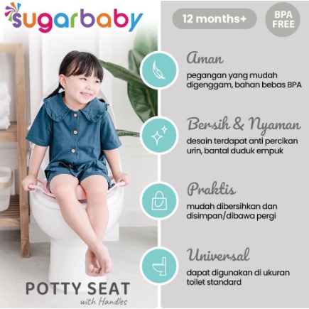 Potty Seat with Handle Sugar Baby dudukan toilet