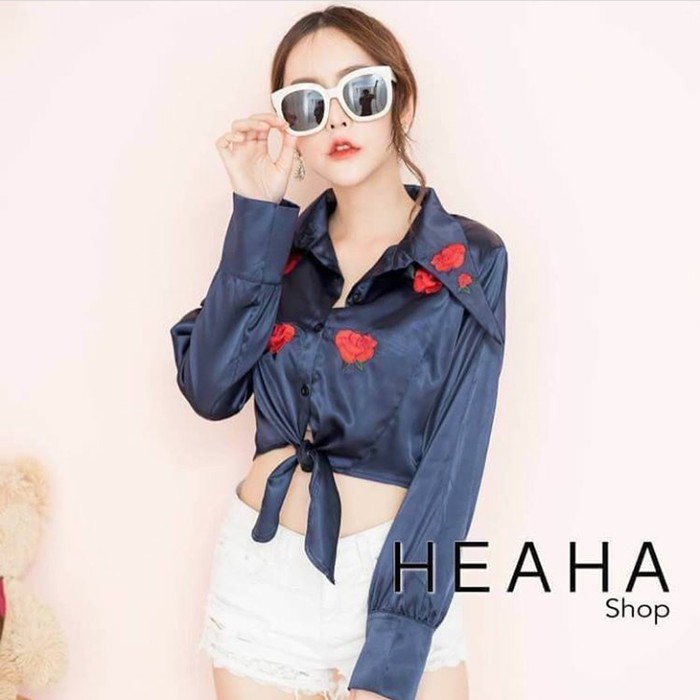 VAO : Luvena Top | Crop Top | Atasan | Kemeja Crop | Baju Wanita | BKK