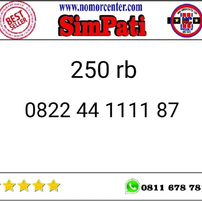 kartu cantik simPATI kuartet 1111