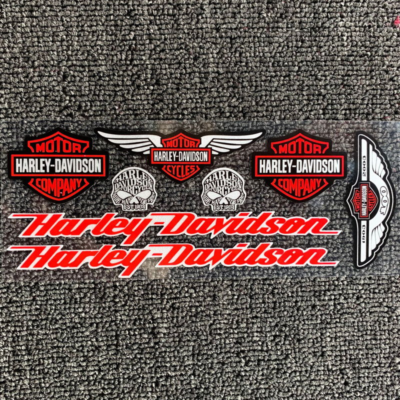 Stiker Vinyl Reflektif Motif Harley Davidson Untuk Dekorasi Fender Samping Motor Suzuki