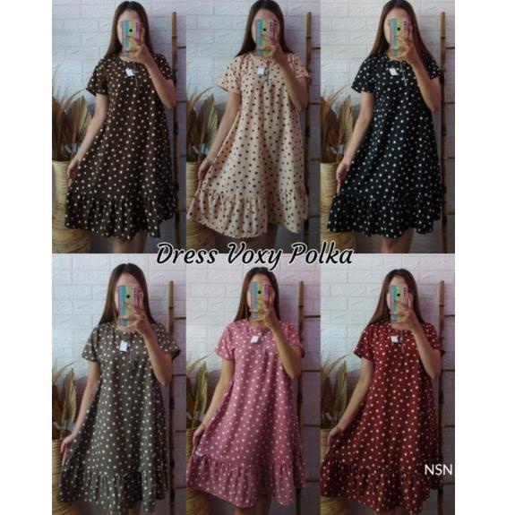 [KODE PRODUK W8SJV3678] DRESS VOXY REMPEL | DRESS BUSUI (BANYAK MOTIF)