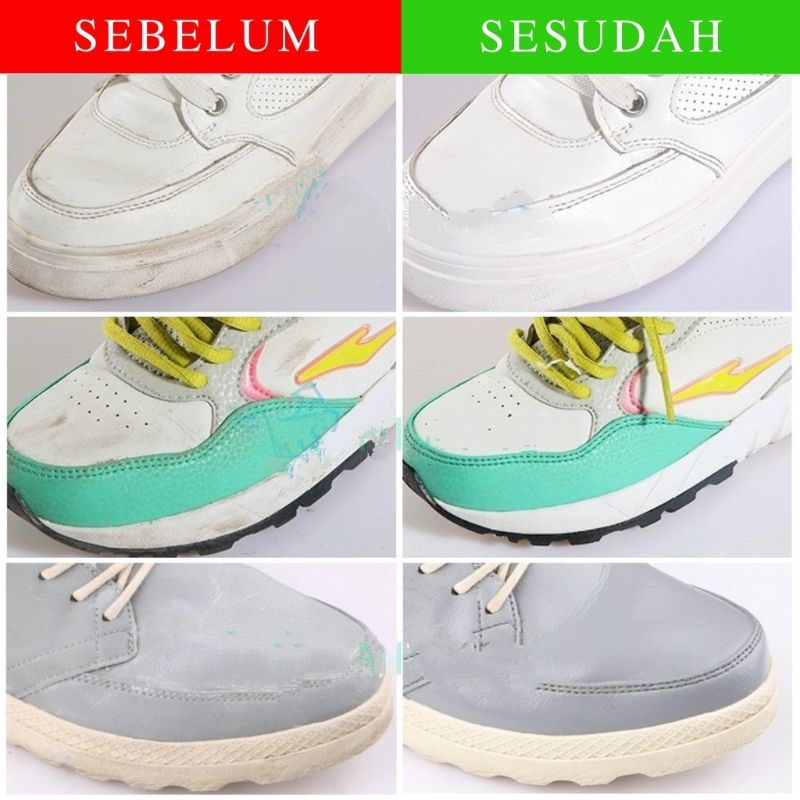 PEMUTIH SEPATU PENGHILANG NODA SEPATU PEMBERSIH SEPATU BRUSH CAIRAN SEPATU AJAIB SEMIR SEPATU