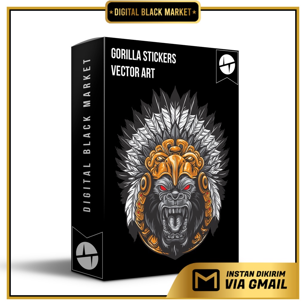 Gorilla Stickers Vector Art - Coreldraw