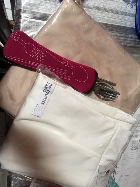 Sendok Garpu Sumpit Travel Set + Pouch