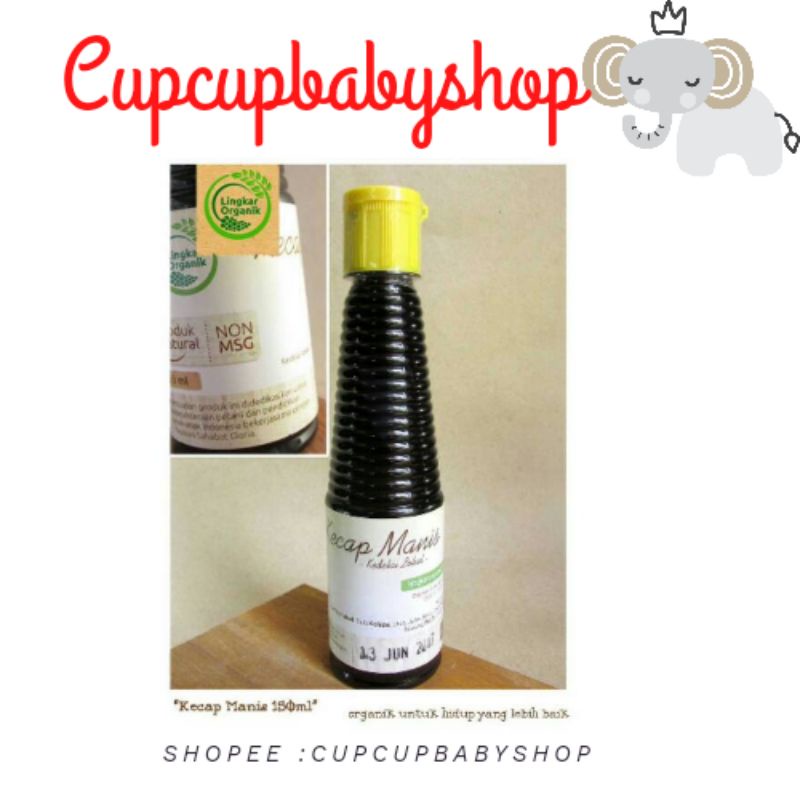 

Kecap Manis kemasan 150ml (KECIL) Organik bebas/non MSG Lingkar Organik