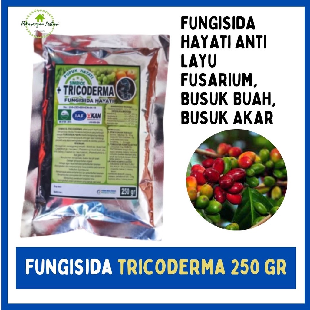 Pupuk Buah Kopi Ateng, Tricoderma Fungisida Hayati 250 Gr Pemicu Pertumbuhan Tanaman Kopi