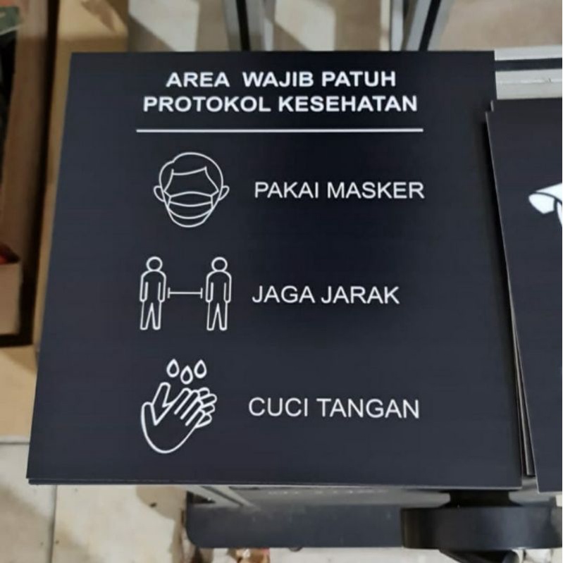 

Sign Area Wajib Patuh Protokol Kesehatan Sign Board Acrylic UV Print