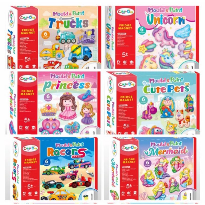 Diy Toys Mould and Paint anak, mainan cetakan gypsum untuk colouring