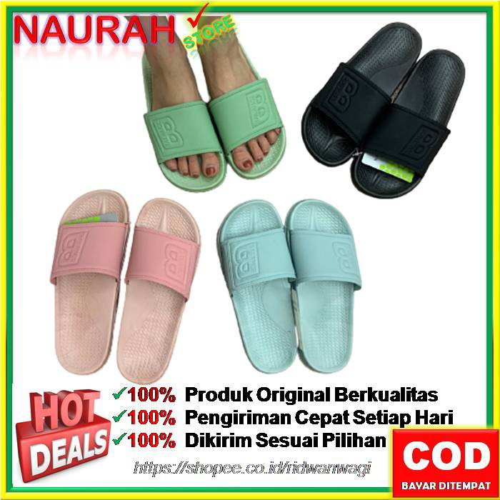 SANDAL IMPORT BALANCE 1965 2 Logo B ORIGINAL SLOP BLC 1965-2 KARET LENTUR TRENDY ELASTIS ANTI SLIP