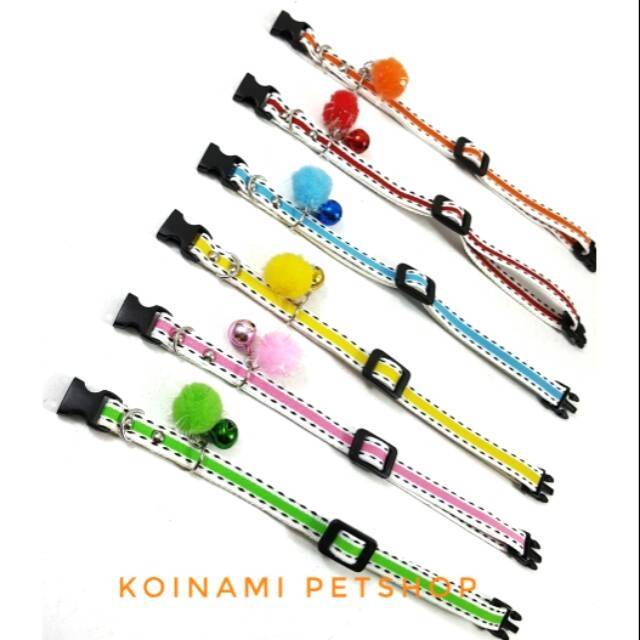 KALUNG POM POM / collar kucing anjing / acc hewan / cat &amp; dog / edoth