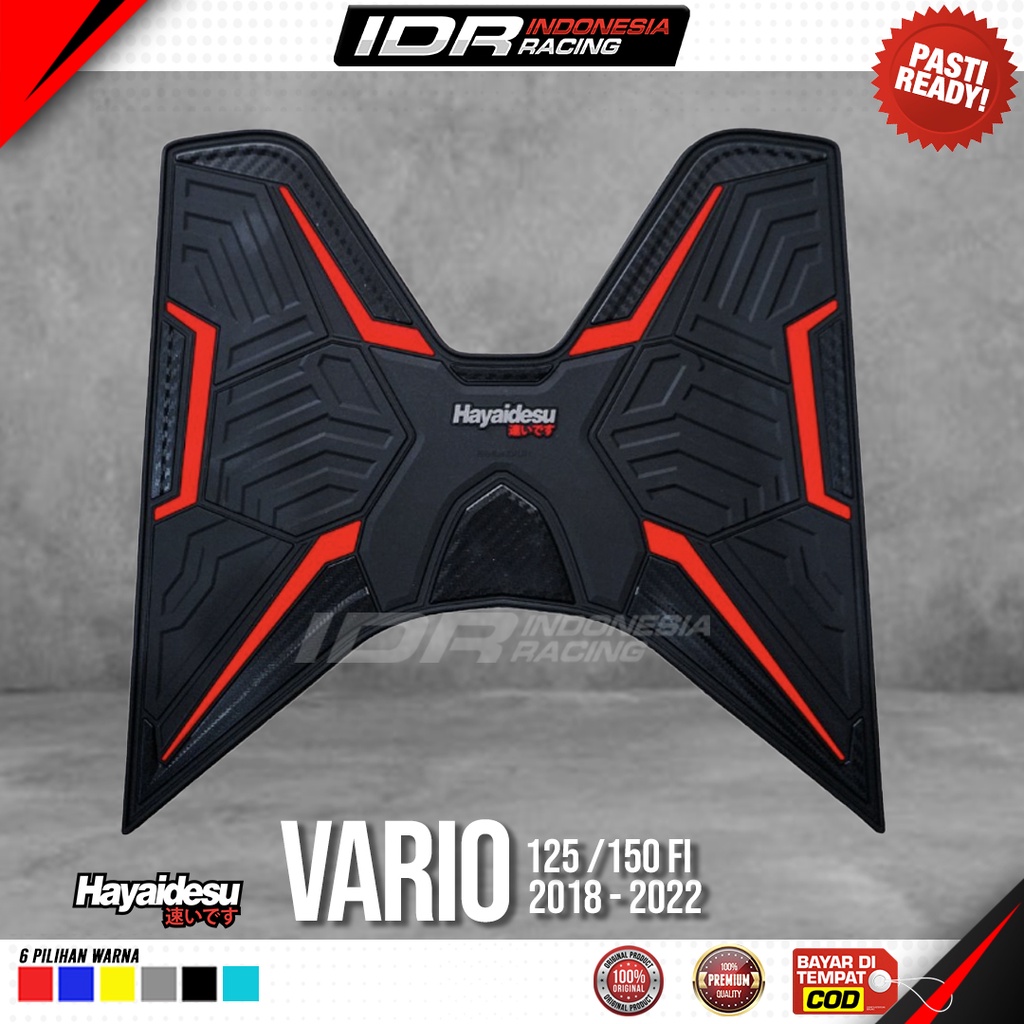 Karpet Motor Vario 125/150 FI 2018 2024 Hayaidesu Alas Kaki Pijakan Floor Mat Anti Licin Premium