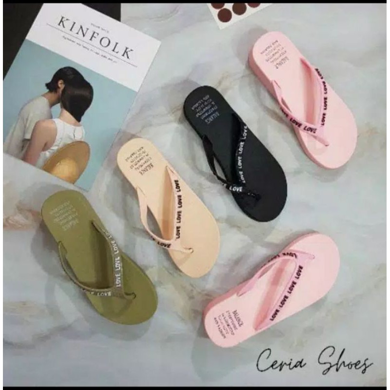 sandal japit wedges BALANCE SQUID BEE