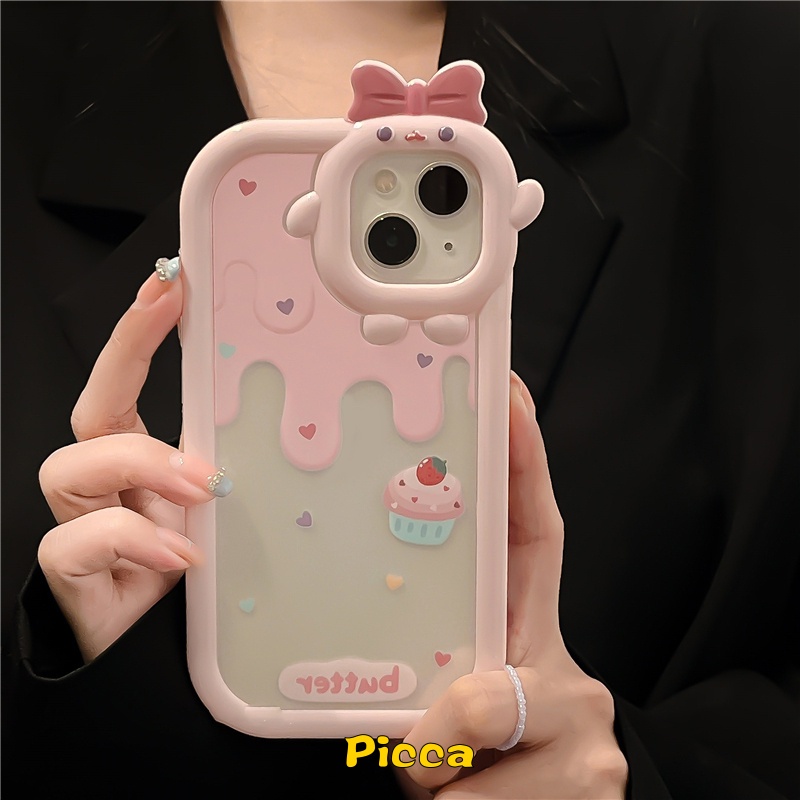 Case Desain Kue Strawberry Untuk Oppo A54 A17K A57 A15 A77S A16 A76 A96 A3s A7 A5s Reno 5 7 4F 5F 6 7Z A1K A12 A53 A33 A3s A75 A95 A16 A15 A2S A5s A16 A95 3D Penutup Lensa Kamera