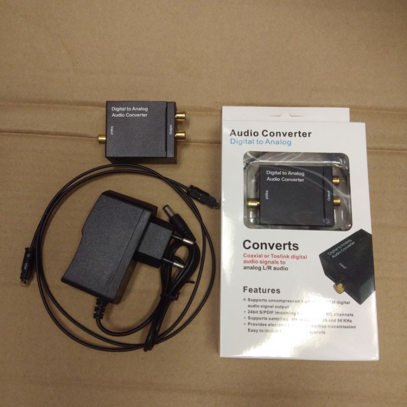 Audio Converter Digital to Analog + Kabel Toslink 1M