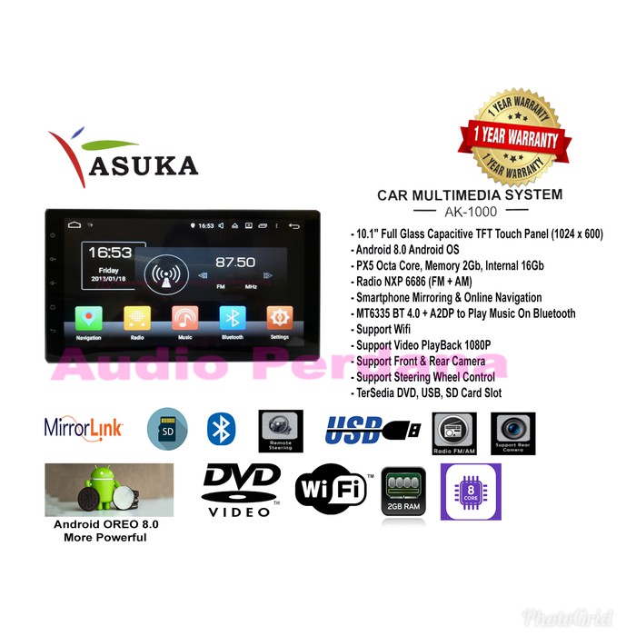 Tape Asuka 10 Inch Head Unit Asuka Android 10 Inch Asuka AK1000