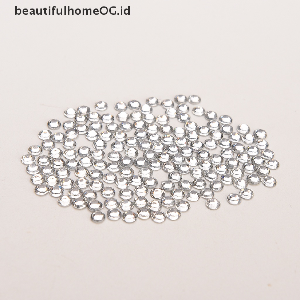 1000pcs / Lot Manik-Manik Kristal Berlian Imitasi Bentuk Bulat Ukuran 4mm Untuk Nail Art