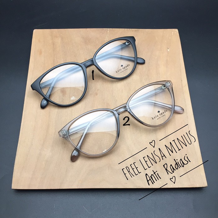 Order Langsung Frame Kacamata Kate Spade 608 Cat Eye Kacamata Minus Paket Lensa Murah terbaik
